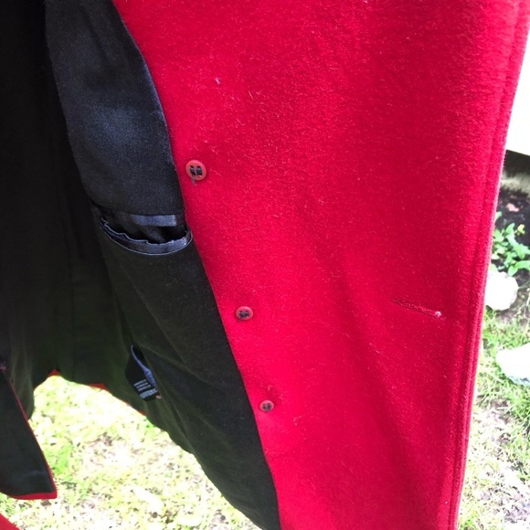 Le Chateau Red Vibrant Wool Blend Pea Coat size medium - Picture 9 of 11